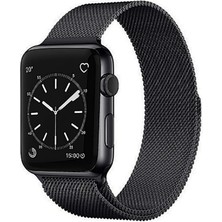 KCR Apple Watch Uyumlu 38-40-41MM Uyumlu Hasır Örgü Metal Milano Kordon Kcr