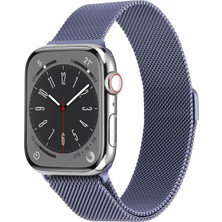 KCR Apple Watch Uyumlu 38-40-41MM Uyumlu Hasır Örgü Metal Milano Kordon Kcr