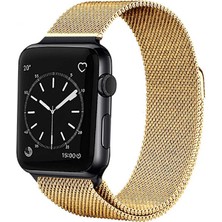 KCR Apple Watch Uyumlu 42-44-45-49MM Uyumlu Hasır Örgü Metal Milano Kordon Kcr