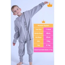 Begisa 2-8 Yaş 1.5 Tog Kapitone Çocuk Uyku Tulumu Unisex Uzun Kollu Uyku Tulumu