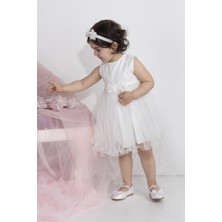 Minimony 6-24 Ay Kolsuz Tül Kuyruklu Kız Bebek Çocuk Elbise 1001 Bayramlık Abiye Gelinlik