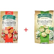 Maretti Brushette Chips Pizza + Sour Cream&onion Aromalı Ikili Paket