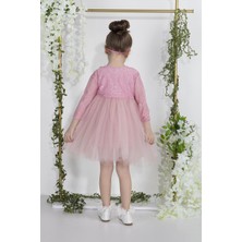 Minimony 1-5 Yaş Bolerolu Kız Bebek Çocuk Bayramlık Mezuniyet Balo Abiye Gelinlik Elbisesi 2016