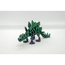 Bloomlab Stegosaurus  3D Hareketli ve Renk Geçişli Mor-Yeşil Büyük Boy