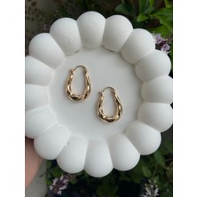 Anetta Jewelry Rose Gold Renk Burgu Model Halka Xuping Küpe Çelik takı kadın