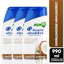 Head&Shoulders Head & Shoulders Şampuan Derinlemesine Nemlendirici Hindistan Cevizi 1in1 330 Ml X3 Adet