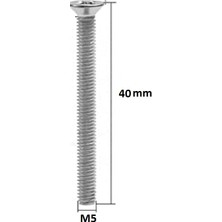 M5X40 mm Yıldız Başlı Vida - 50 Adet