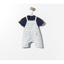 Babyhola Erkek Bebek Çocuk Bayramlık Salopet Tişört Takım 21055