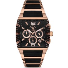 Santa Barbara Polo & Racquet Club Erkek Kol Saati Damat Saati Santa Barbara Polo Roz Köşeli Efsane Model SB.1.10377.3