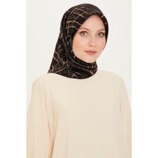 Lêvi D'or Armine İpek Eşarp 2025 Kış - 9258-04 Taş Siyah Twill