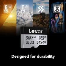 Lexar 512GB Silver Plus 205MB 4K V30 Uhsı Micro Sd Hafıza Kartı