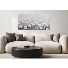 Allure Art Design Soyut 3 Boyutlu Çiçekler Kanvas Tablo Soyut Çiçekler Kanvas Tablo