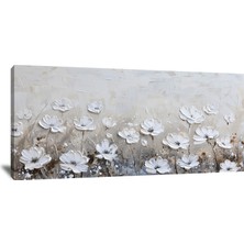 Allure Art Design Soyut 3 Boyutlu Çiçekler Kanvas Tablo Soyut Çiçekler Kanvas Tablo
