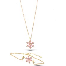 925 Ayar Gümüş 2 Li Set Lotus Çiçeği Kadın (Özel Kutulu)