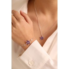 925 Ayar Gümüş 2 Li Set Lotus Çiçeği Kadın(Özel Kutulu)