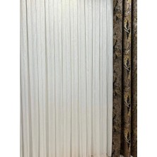 Nivemes Home Nivemeshome Gümüş Çizgili 1/3 Sık Pileli Tül Perde Apm