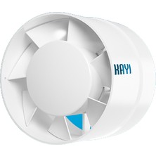 Kayı Kayıtes Yuf 100- Yuvarlak Plastik Aksiyel Banyo & Wc Fanı - Aspiratörü Beyaz