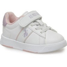 U.S. Polo Assn. Travıs Jr 3pr Çocuk Sneaker Spor Ayakkabı-Beyaz Pembe
