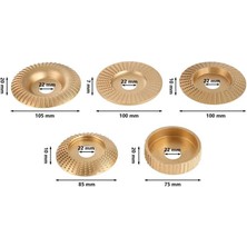 Titi 6230 Ahşap Işleme Törpü Disk Seti 5 Parça (Avuç Taşlama Için)