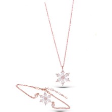 925 Ayar Gümüş 2 Li Set Lotus Çiçeği Kadın(Özel Kutulu)