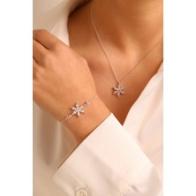 925 Ayar Gümüş 2 Li Set Lotus Çiçeği Kadın(Özel Kutulu)