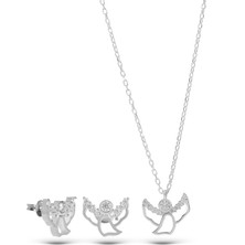 925 Ayar Gümüş Minimal Hayalet 2 Li Set (Özel Kutulu)