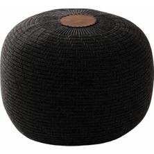 Kaşmir Halı 7/24 Dekoratif Örgü Puf Antrasit 50X50X35 cm