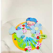 Uras Desing Kore Model Renkli Sevimli Kız Bebek Çocuk Saç Toka Seti 9 Lu