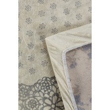 Renkli Butik Kadife Dokulu, Lastikli, Süngerli, Kaymaz, Yıkanabilir Modern Desenlerde Halı Örtüsü - 4 M2