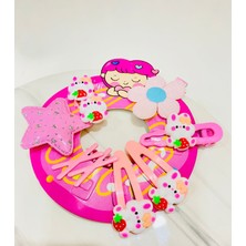 Uras Desing Kore Model Renkli Sevimli Kız Bebek Çocuk Saç Toka Seti 9 Lu