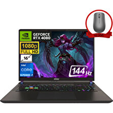 Msı Vector 16 Intel Core I7 13700HX 64GB 512GB SSD RTX4080/12GB Freedos 16" Fhd+ 144Hz Taşınabilir Bilgisayar Hx A13VHG-495TR-A25