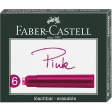 Faber-Castell Grip Dolma Kalem Kartuşu Pembe 6lı (185508)