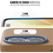 Babilden iPhone 16 Kılıf Ince Sıvı Silikon 3 Katmanlı Tam Kaplamalı Yumuşak Jel Kauçuk Kılıf Kapak Gold