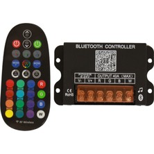 Hazar Led 5-24 Volt 40 Amper Rgbw 4 Kanallı LED Bluetooth Müzik Denetleyicisi Rf Kumandalı