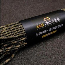 Mg Ropes Polyester Paracord Ip 4 mm Neon Turuncu Gri Desen 30 Metre