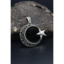 Prestige Gümüş Ay Yıldızlı (Ayyıldızlı) Kolye Ucu 925 Ayar Gümüş 901166