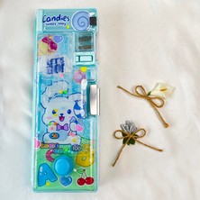 Piraye Gift Mavi Cinnamoroll Oyunlu Sulu Kutu   Kalemtraşlı  Kalemlik