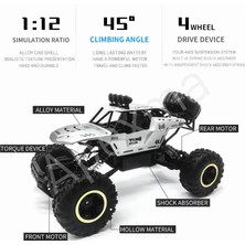 2.4ghz Uzaktan Kumandalı 1:12 Ölçek 7.4V Şarjlı 4x4 Off-Road Rock Crawler - Oyuncak Rc Arazi Aracı