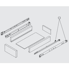 Samet 450 mm Bantlı Metal Ray Set Beyaz