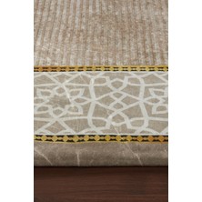 Renkli Butik Kadife Dokulu Lastikli Süngerli Yıkanabilir Modern Desenlerde Halı Örtüsü 4 M2