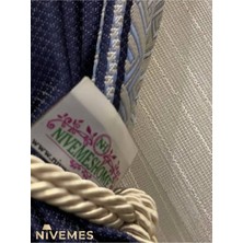 Nivemes Home Greek Gümüş Fitilli  1/3 Sık Pileli Tül Perde