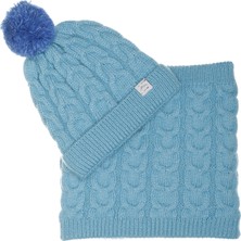 Fonem  Sayra 2li Çocuk Bere Set 8-12 Yaş Fo 5184 Turkuaz