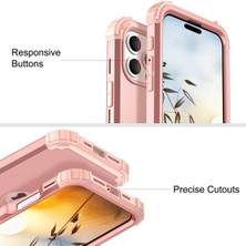 Eabhulie iPhone 16 Pro Için Yumuşak Silikon Sert Pc Tampon Telefon Kılıfı - Rose Gold (Yurt Dışından)