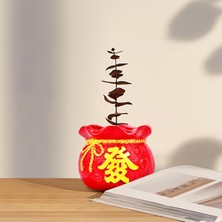 Toyra Fortune Bag Heykeli, Dekoratif Heykelcik Cep Şekli Koleksiyonu Reçine I Çiçek Hatıra Odası Ğum Günü (Yurt Dışından)