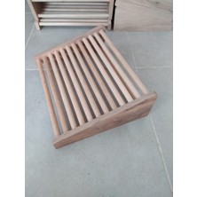 ncy Masa Altı Ayaklık Ayak Yükseltici Ayak Koyma Standı Doğal Ahşap 47X38 cm