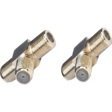 2 Adet T Tip Sinyal Dağıtıcı Çoklayıcı Konnektör 3 Lü 3 Yollu Bölücü Fiş Jack Dişi