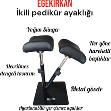 Egekırkan P420-01S Kuaför Ikili Pedikür Ayaklığı Hareketli Başlıklı