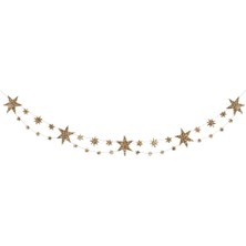 Meri Meri - Eco Glitter Stars Garland - Simli Yıldızlar Asılan Süs