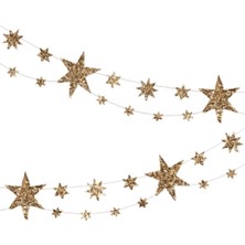 Meri Meri - Eco Glitter Stars Garland - Simli Yıldızlar Asılan Süs