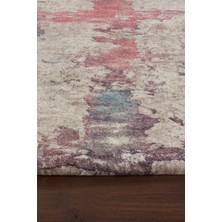 Renkli Butik Kadife Dokulu, Lastikli, Süngerli, Kaymaz, Yıkanabilir Modern Desenlerde Halı Örtüsü - 4 M2